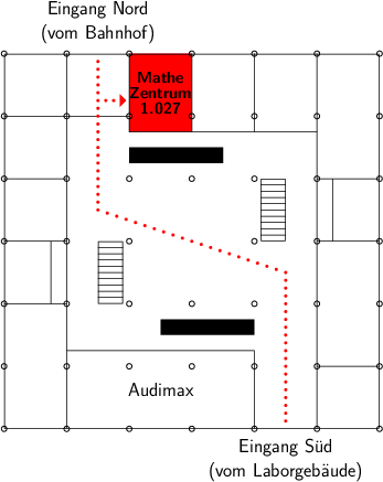 Lageplan Mathematikzentrum